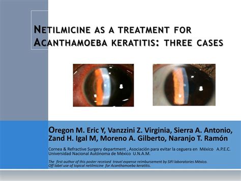 Ppt Netilmicine As A Treatment For Acanthamoeba Keratitis Three Cases Powerpoint