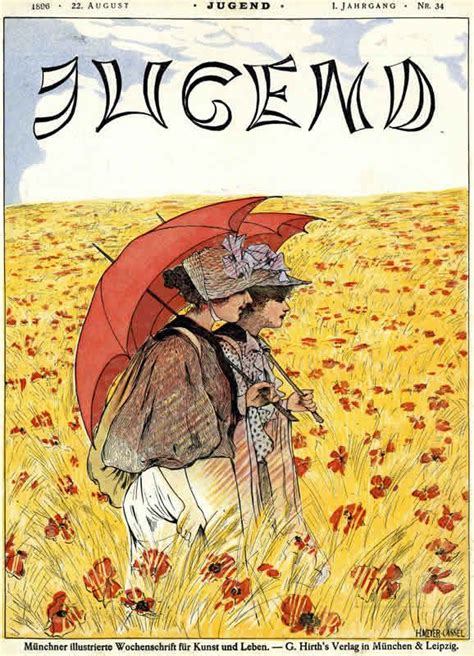 Jugend Women In Field By H Meyer Cassel Illustration Poster