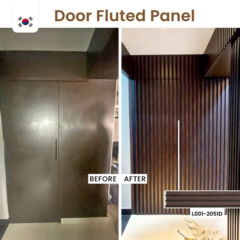 Door Fluted Panel Feature Wall Fluted Panel Hiding Door Fluted Panel Wall Panel Wood