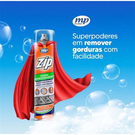 Espuma Desengordurante Zip Clean Ideal Para Limpeza De Fog Es Coifas