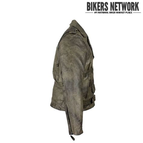 Brown Naked Cowhide Leather Motorcycle Jacket W Gun Pockets BNLJ201 12 Bikers Network