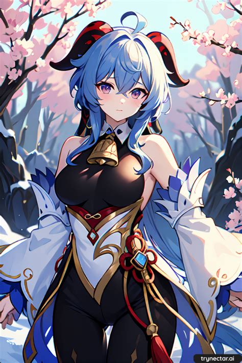 Hentai Boobs Ai Generated Anime Breasts Ganyu Ganyu Genshin Impact Genshin Impact Horns