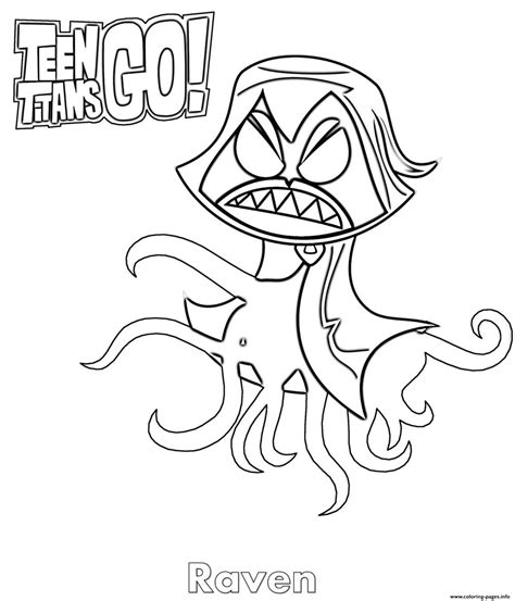 Angry Raven Teen Titans Go Coloring page Printable