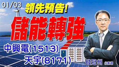 20230103 領先預告儲能轉強∣ 中興電1513、天宇8171 錢冠州分析師【錢來也】 Youtube