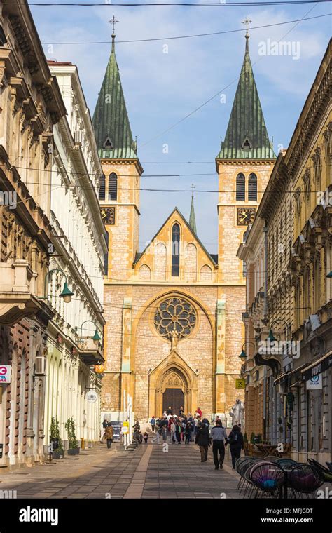 The Cathedral of Jesus Sacred Heart, Sarajevo, Bosnia and Herzegovina ...