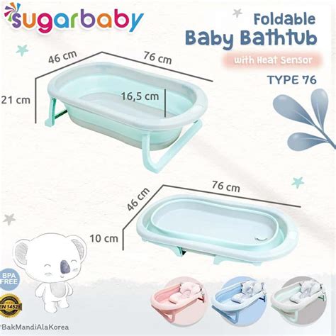 Jual R9J0 Sugarbaby Foldable Baby Bathtub Dengan Sensor Panas F76 F79