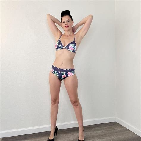 Victorias Secret Pink Bikini New With Tags Navy Depop
