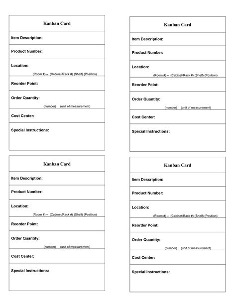 25 Printable Kanban Card Templates (& How to use them) ᐅ TemplateLab