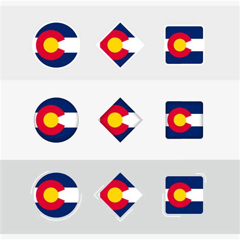 Colorado flag icons set, vector flag of Colorado. 22969873 Vector Art ...