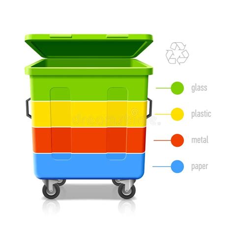 Recycling Bins Colors Infographics Stock Illustration - Illustration of protect, conservation ...