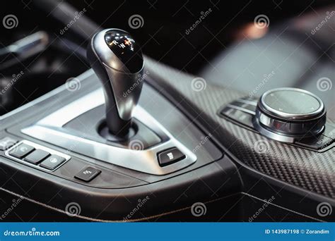 Modern Car Automatic Gearbox Gear Stick Lever Stock Photo Image Of