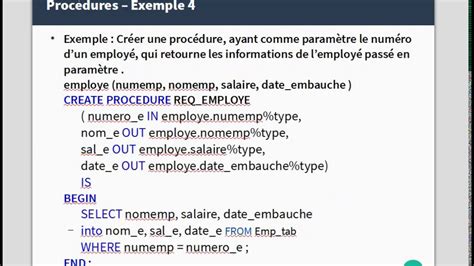 Exercice Bases de données avancées Série N2 Fonction Procédure pl sql