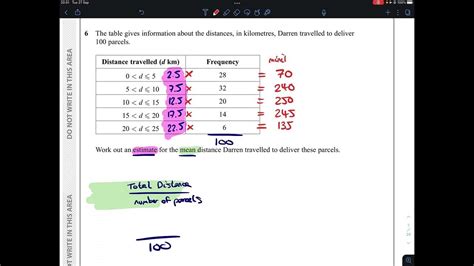 2017 01 3h Igcse Edexcel Higher Old Spec Question 06 Estimate Mean