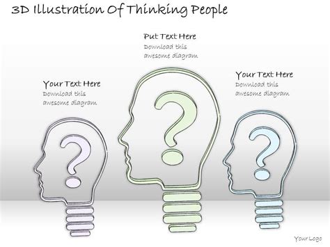 2502 Business Ppt Diagram 3d Illustration Of Thinking People Powerpoint ...