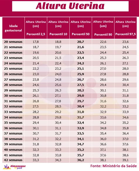 Altura Uterina O que é a medição fita métrica na barriga e tabela