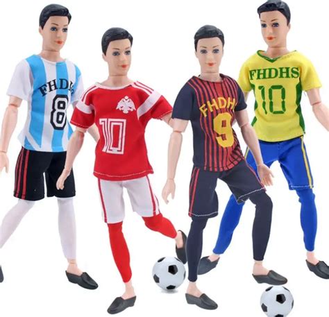 Doll Clothes Shoes World Cup Football Player Boy Doll With 3d