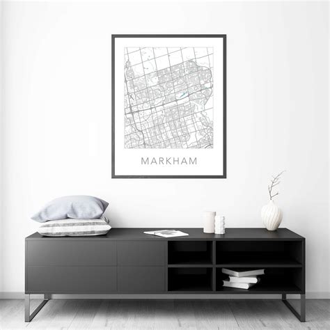 Markham Map Markham ON Markham City Map Markham Wall Art - Etsy Canada