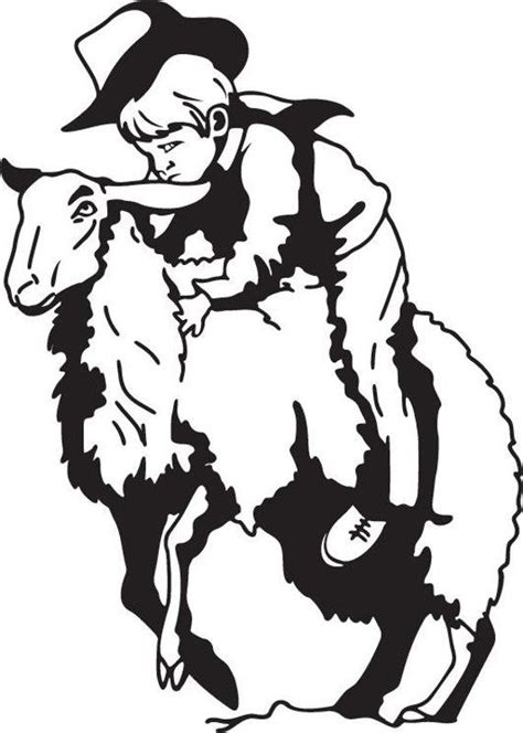 Mutton Bustin Svg Eps Dxf Cnc Plasmas Laser Cricut Silhouette Cuttable