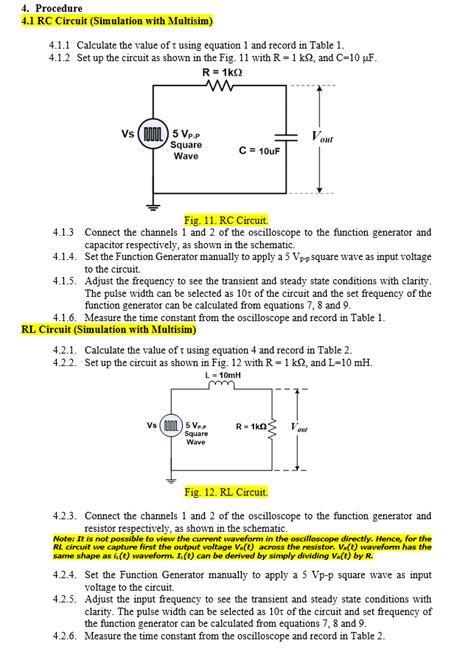 Solved Lab 6 Transient Response Of RC And RL Circuits 1 Chegg