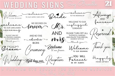 Wedding Sign Svg Bundle Artofit