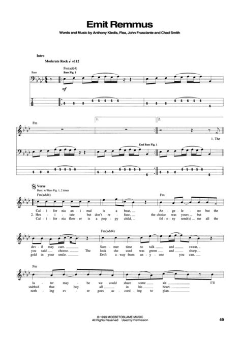 Super Partituras Emit Remmus V Red Hot Chili Peppers Cifra
