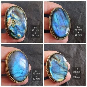 Cabochons Labradorites Rainur S Laiton Pour Micro Macram Etsy France