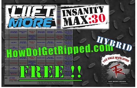 Free Liift More Insanity Max30 Hybrid How Do I Get Ripped