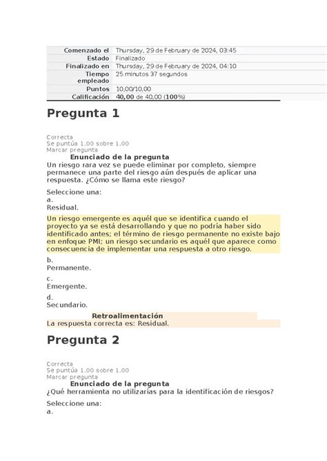 Evaluaciones Gestion De Calidad Comenzado El Tuesday De September