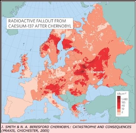 Europkarten zur Radioaktivität in Europa durch Tschernobyl zeigen viele