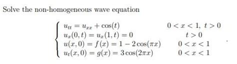 Solved Solve The Non Homogeneous Wave Equation Uzx Chegg