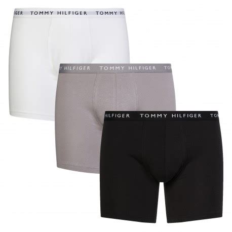 Lot De 3 Boxers Tommy Essential Noir Gris Et Blanc Tommy Hilfi