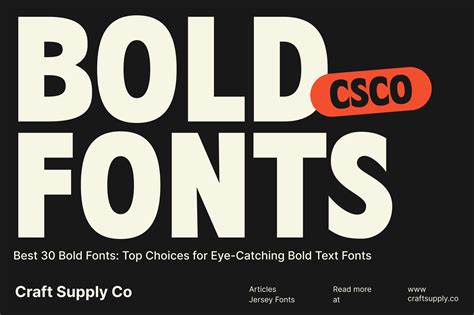 Best 30 Bold Fonts: Top Choices for Eye-Catching Bold Text Fonts ...