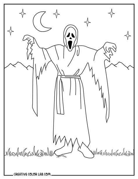 Ghostface Coloring Pages Free Pdf Printables