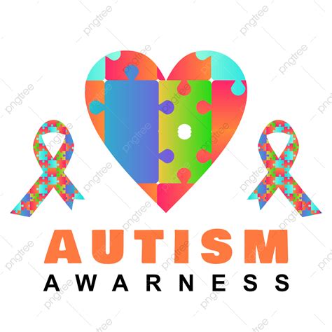 Autism Awareness Ribbon Vector