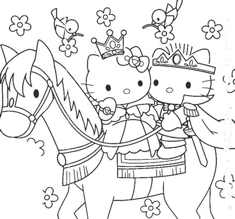 Hello Kitty and dear Daniel coloring page Kawaii for adults and kids ...