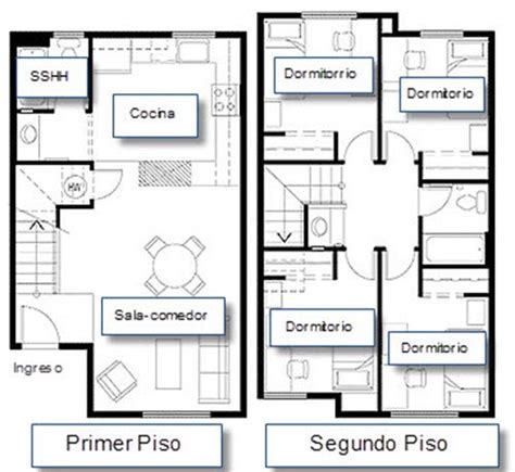 Pin En PROPUESTA 9X11 Casas De Dos Pisos Planos Para Construir Casas