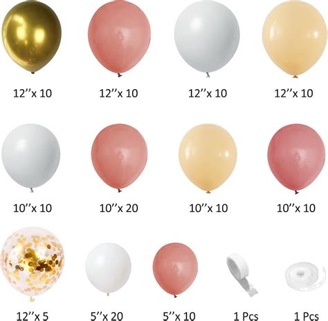 Ousuga Balloon Arch Garland Retro Balloons Garland Nude Apricot Balloon Boho Wedding Theme Party