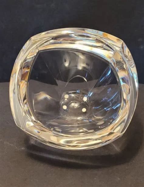 Orrefors Beautiful Lancelot Crystal Modern Bowl Designed By Erika