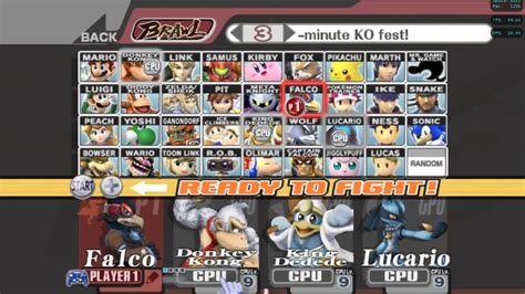 Falco S Return Falco Vs Dk Vs King Dedede Vs Lucario Intense