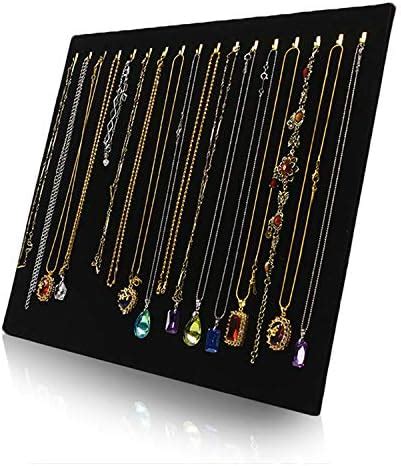 Hotrose Black Velvet Necklace Chain Stand Jewellery Holder Shop Display