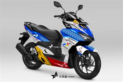 Modifikasi Striping Honda Vario 160 Mandalika Motoblast