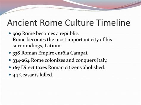 Ppt Ancient Rome Timelines Powerpoint Presentation Free Download