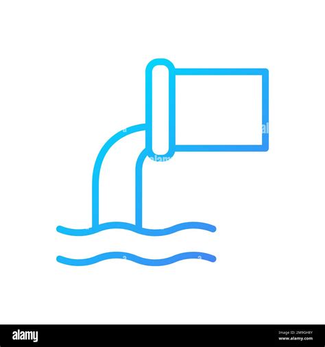 Sewage System Pixel Perfect Gradient Linear Vector Icon Stock Vector