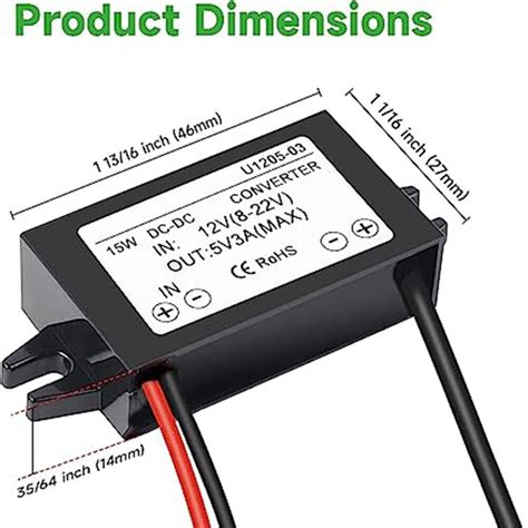 Dc Dc Abw Rtswandler V Auf V A Mit Wasserdichtem Design Und Usb Typ