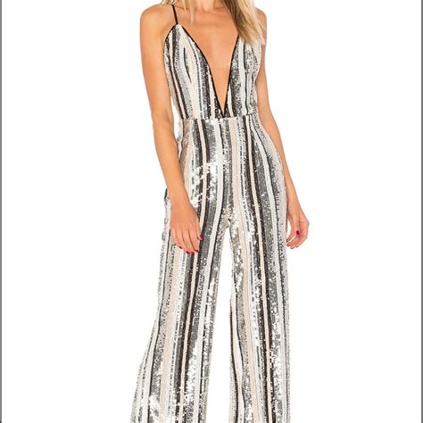 Revolve Serena Jumpsuit In Stripe Nbd Xs Gem