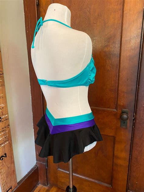 Vintage S La Bianca Bikini Set Ruffled Bottom Bri Gem