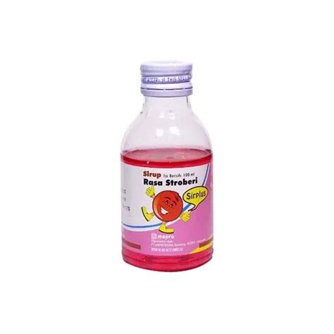 SIRPLUS SIRUP RASA STRAWBERRY 100 ML Kegunaan Efek Samping Dosis