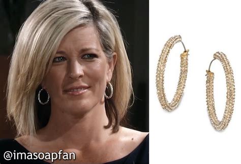 Carly Corinthos's Pave Hoop Earrings - General Hospital, Laura Wright ...