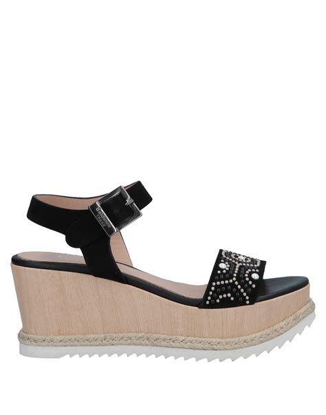Baldinini Leather Sandals in Black - Lyst