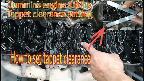 How To Set Engine Tappet Clearance Of Cummins Hp Engine Youtube